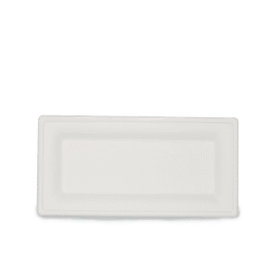 Flad rektangulÃ¦r fiber tallerken