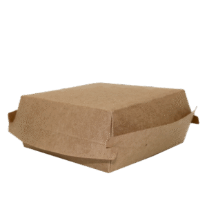 2-delt burgerboks, 15 x 15 cm.